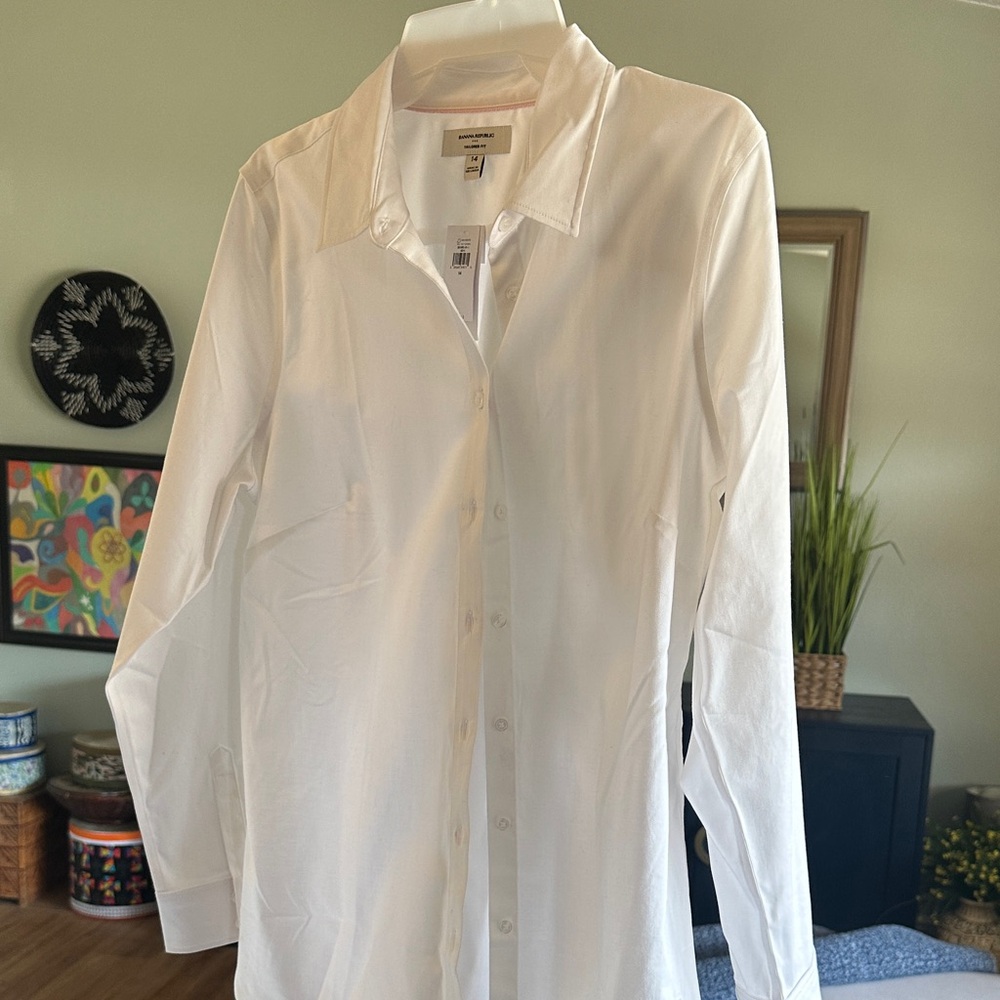 Banana Republic Factory White Button Down Shirt
